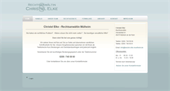 Desktop Screenshot of kanzlei-elke-muelheim.de